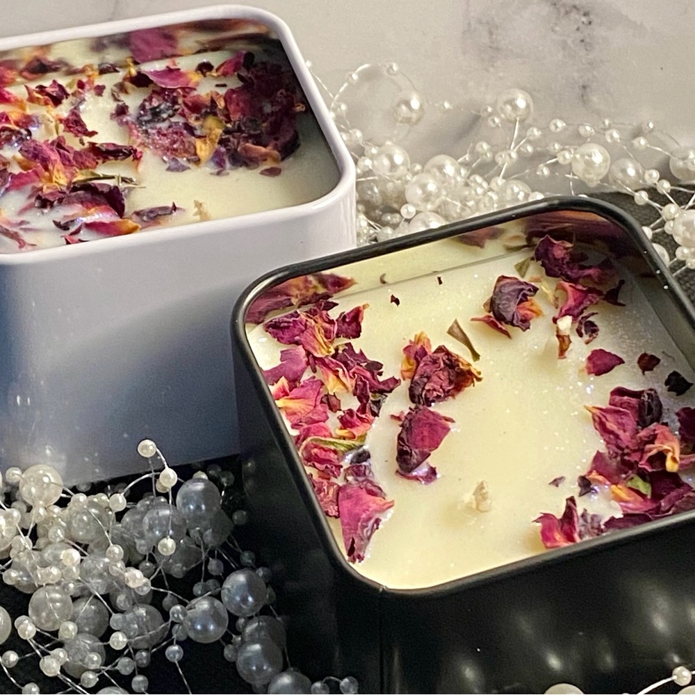 8oz Botanical/Glitter High End Coconut Soy Wax Candle - Floral/Woodsy